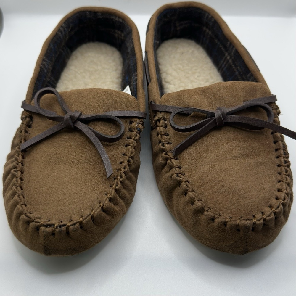 Cat & Jack Boys Youth Lionel Moccasin Slippers Kids size 13